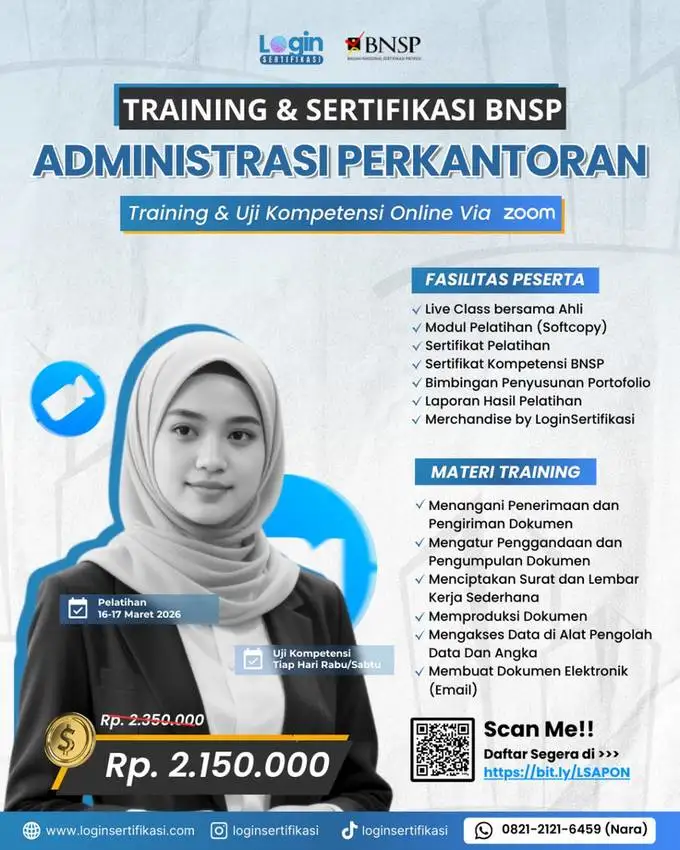 Sertifikasi Administrasi Perkantoran Maret 2026