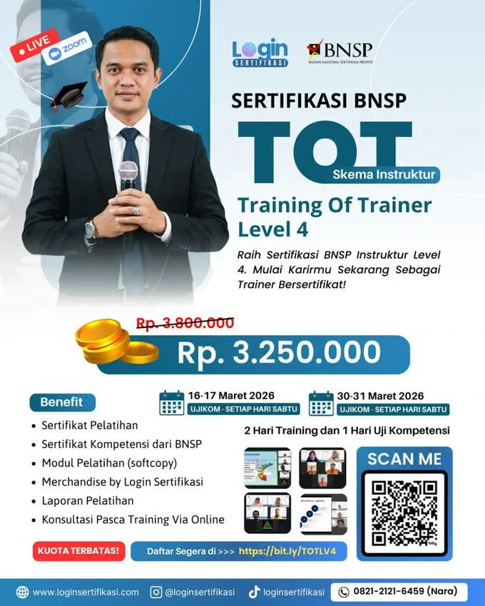Sertifikasi TOT Lvl 4 Maret 2026