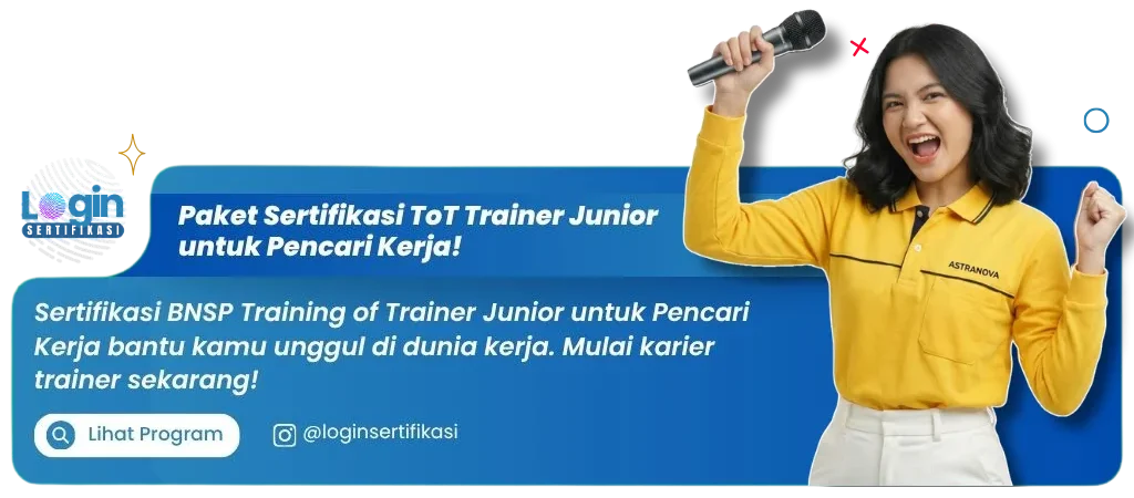 Sertifikasi BNSP Training of Trainer Junior untuk Pencari Kerja